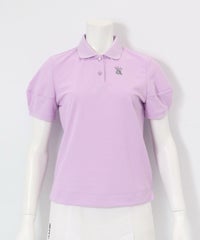 UV速乾パフスリーブポロシャツ(ライトパープル)
