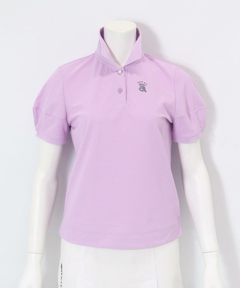 UV速乾パフスリーブポロシャツ(ライトパープル)