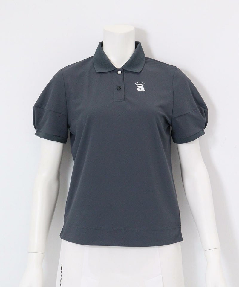 UV速乾パフスリーブポロシャツ(グレー)