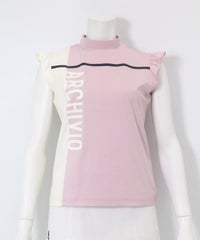 肩フリルUV速乾ノースリトップス（ピンク）