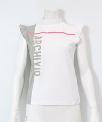 肩フリルUV速乾ノースリトップス（ホワイト）