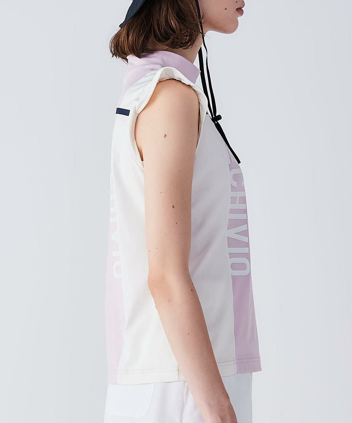 超美品　アルチビオ フリルノースリーブブラウスシャツ　38 肩フリルUV速乾ノースリトップス|アルチビオ-アウトレット- - ゴルフ