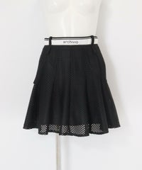 UV冷感メッシュフレアスカート(ブラック)