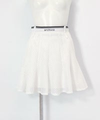 UV冷感メッシュフレアスカート(ホワイト)