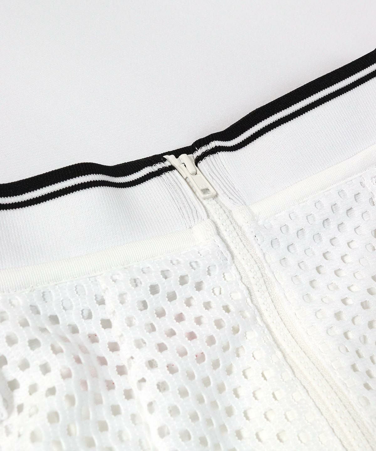 ファスナー部分アップ(ホワイト)