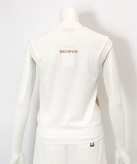 配色ロゴUV速乾ノースリプルオーバー(ベージュ)後ろ