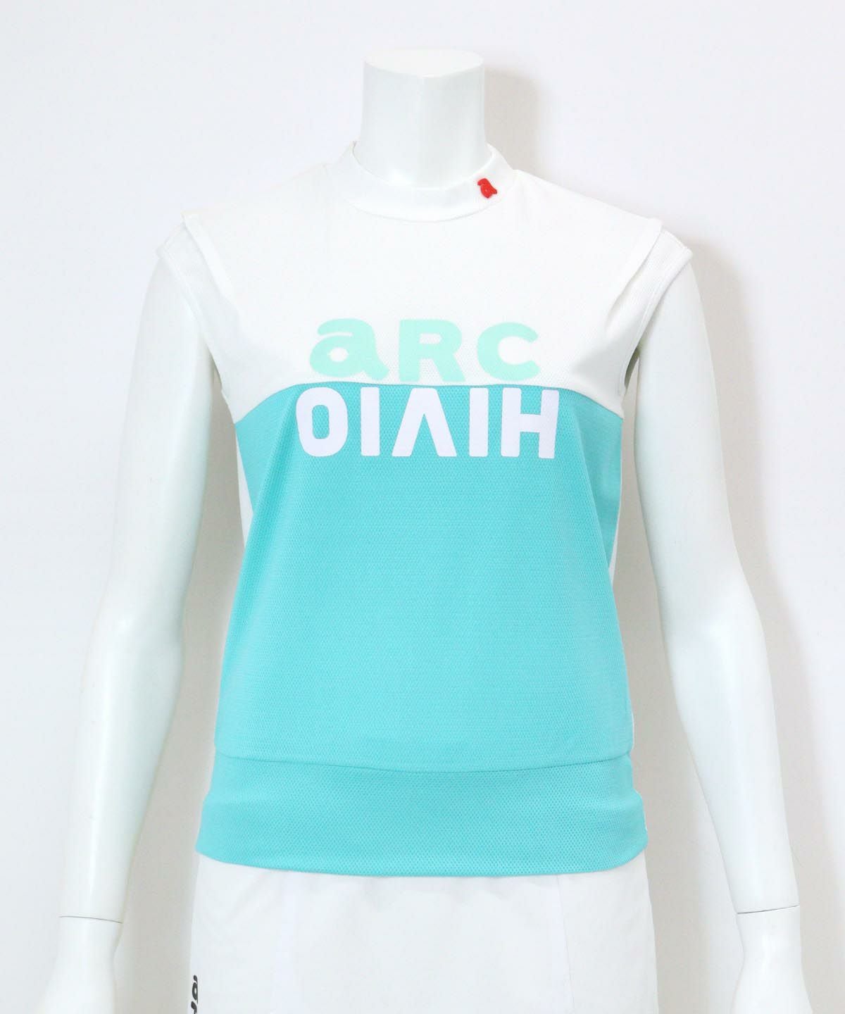 配色ロゴUV速乾ノースリプルオーバー(ライトグリーン)