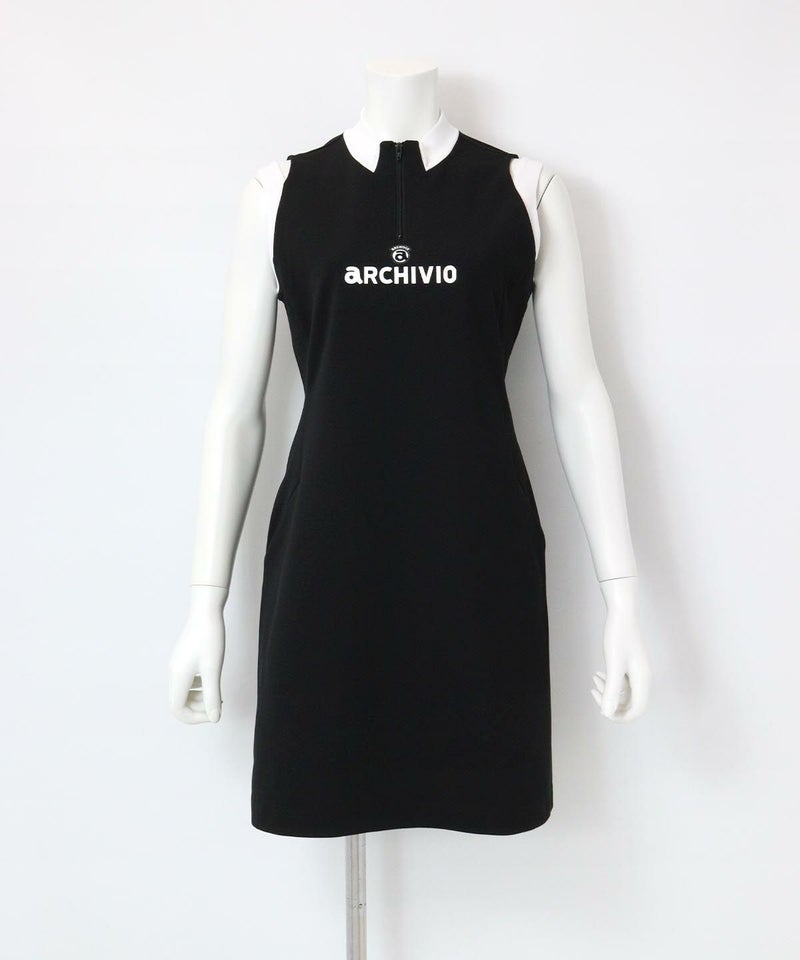 バックフリル速乾ワンピース(ブラック)