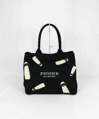  コットンキャンバストートバッグ後（ブラック）