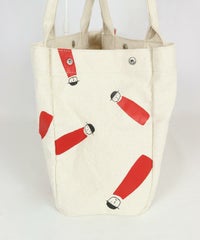  コットンキャンバストートバッグ横（ホワイト（192））