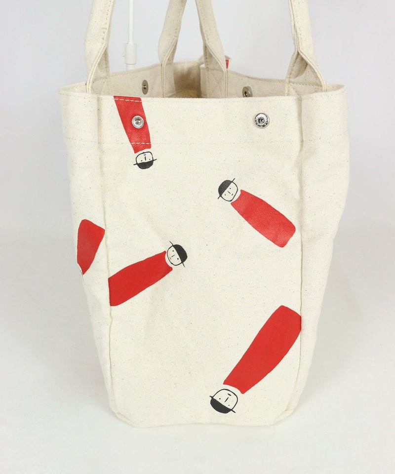  コットンキャンバストートバッグ横（ホワイト（192））