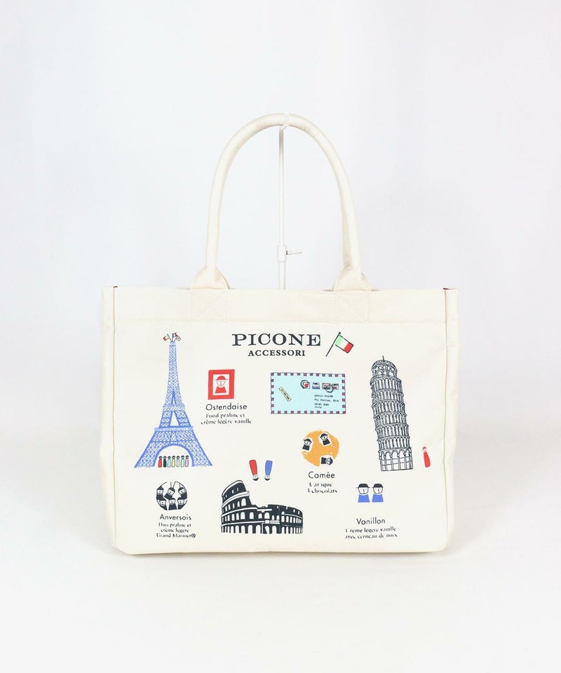 イラストトートバッグ（ベージュ）