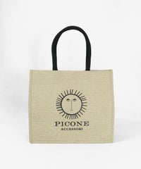 ジュート風バッグ(ブラック）