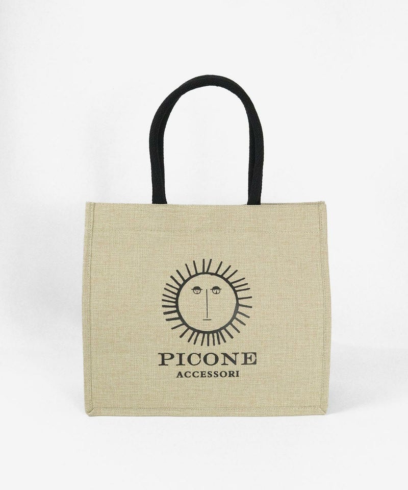 ジュート風バッグ(ブラック）