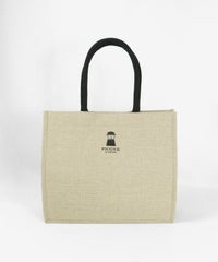 ジュート風バッグ後(ブラック）