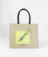 ジュート風バッグ(イエロー）