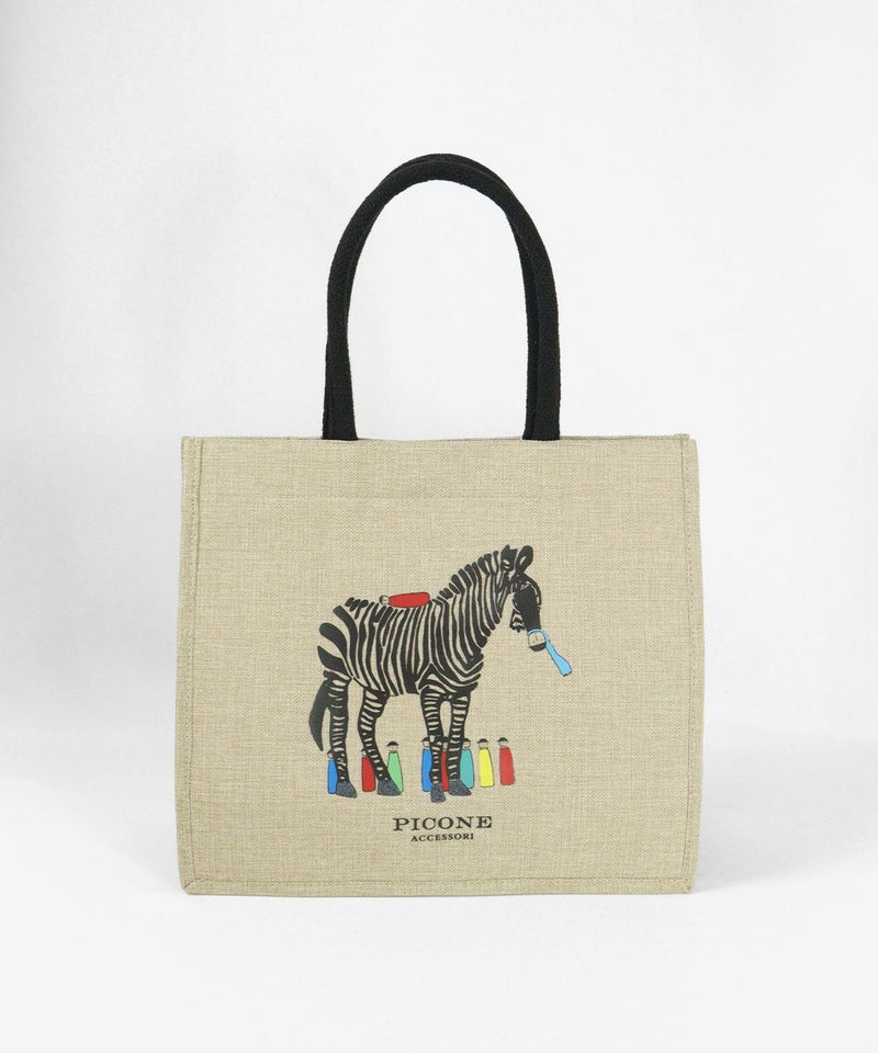 ジュート風バッグ(グレー）