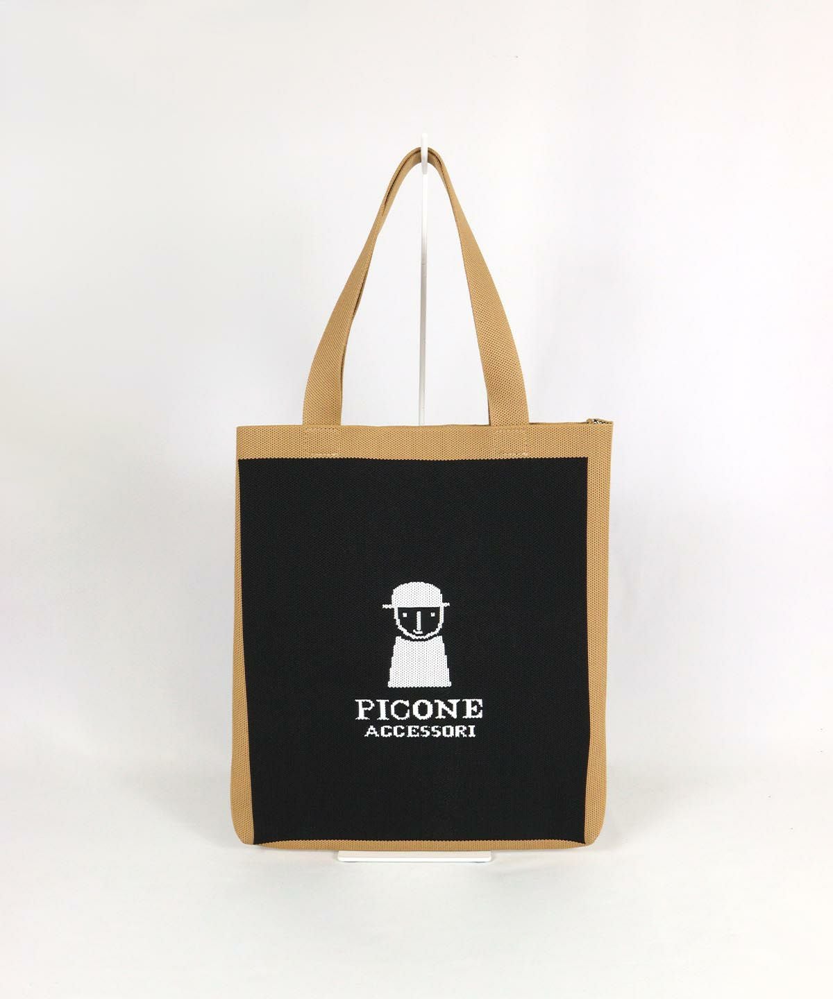 ニットトートバッグ（ブラック）