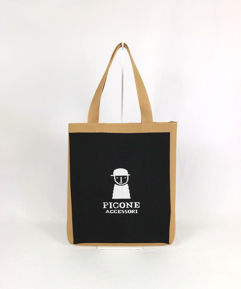 ニットトートバッグ（ブラック）