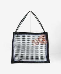 総柄トートバッグ(ブラック）