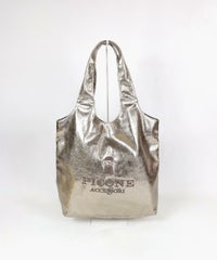 レザー風トートバッグ（ベージュ）