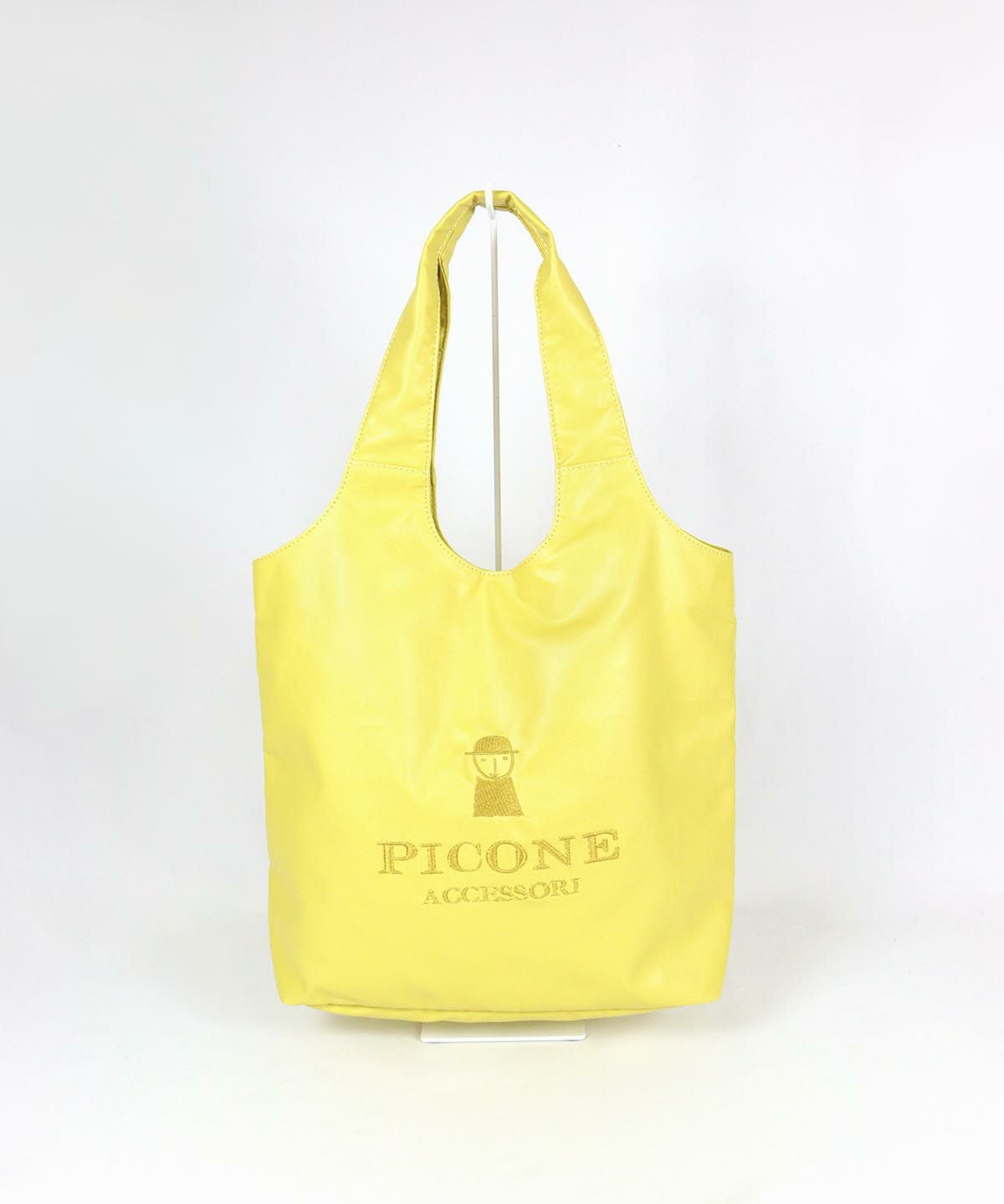 レザー風トートバッグ（イエロー）