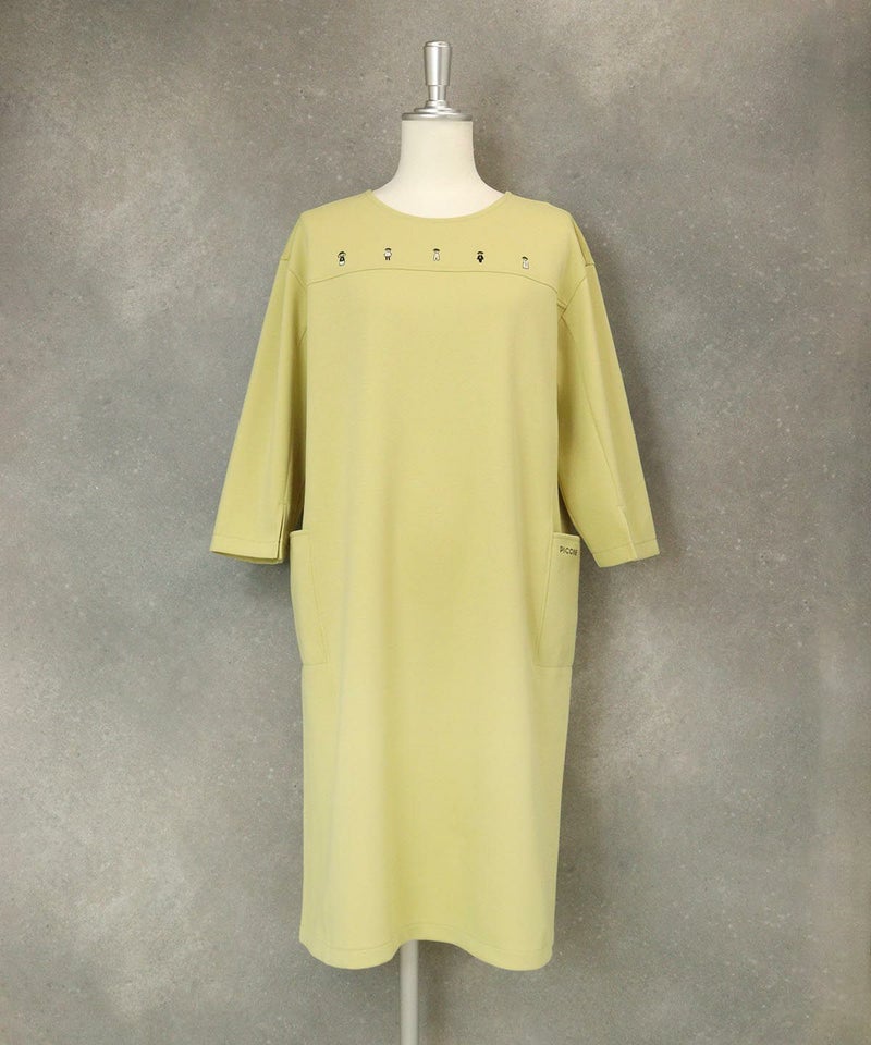 ビーズ刺繍ワンピース（イエロー）