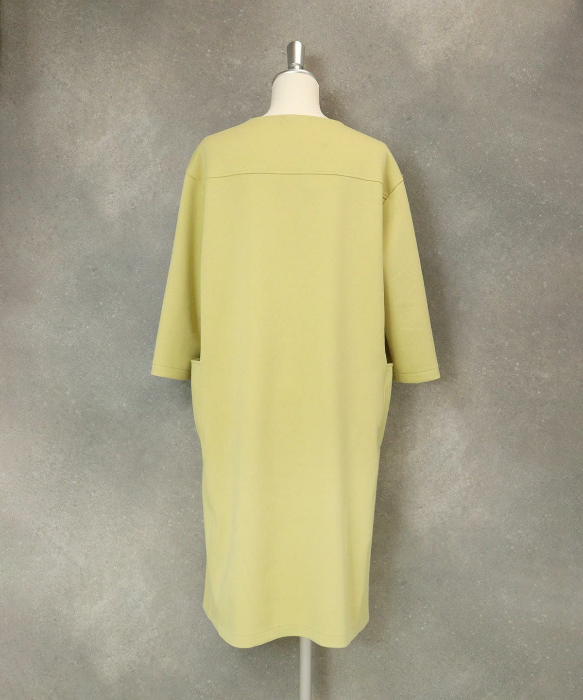 ビーズ刺繍ワンピース後（イエロー）