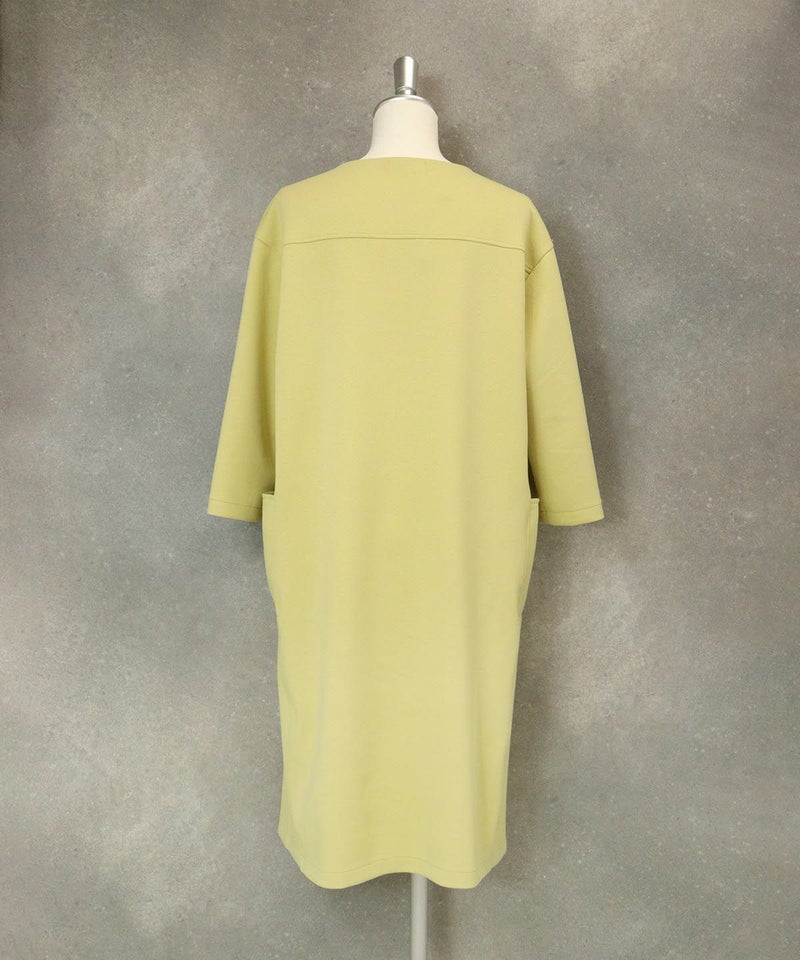 ビーズ刺繍ワンピース後（イエロー）
