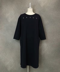 ビーズ刺繍ワンピース（ネイビー）