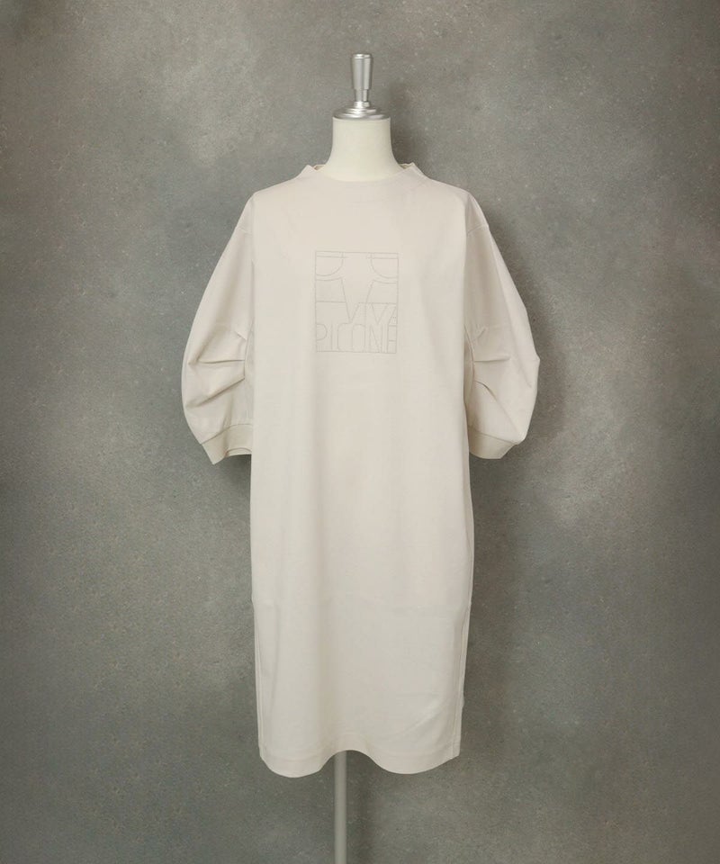 UV冷感タックスリーブワンピース（ベージュ）