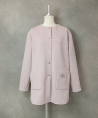 ノーカラージャケット（ライトパープル）