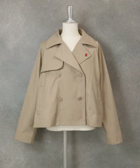 撥水ショートトレンチコート（ベージュ）