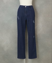 刺繍デニムパンツ（ネイビー）