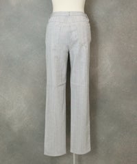 刺繍デニムパンツ後（ライトグレー）