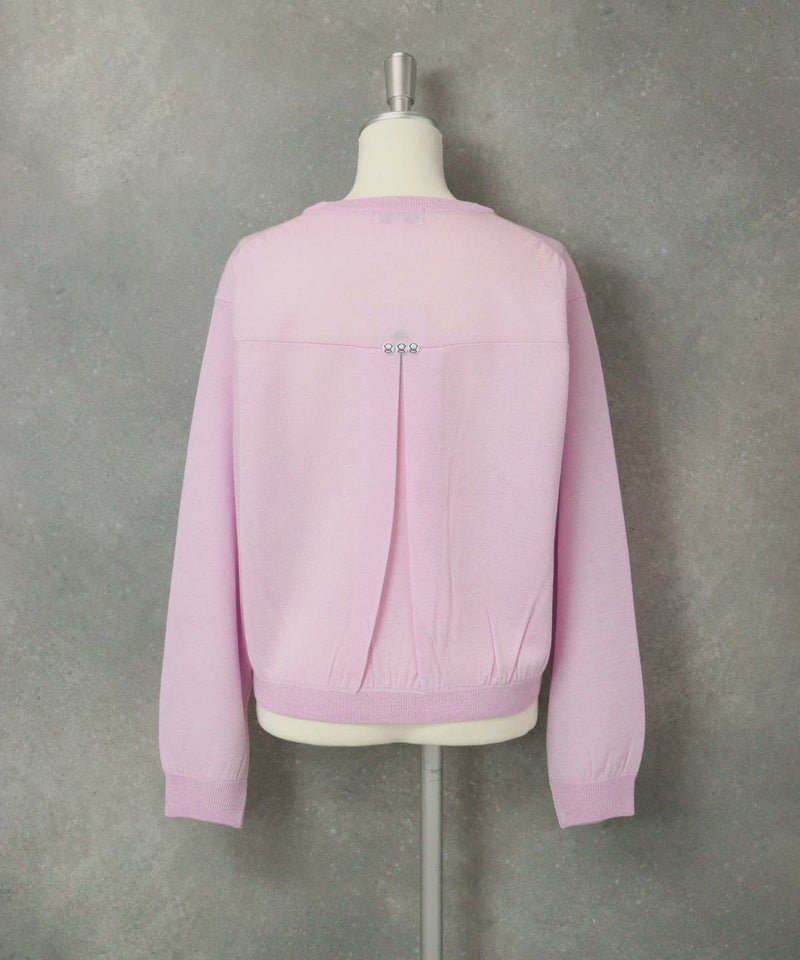 スパンコール刺繍ニット後（ピンク）