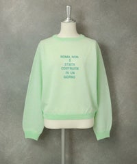 スパンコール刺繍ニット（ライトグリーン）