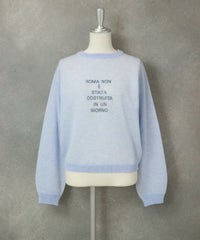 スパンコール刺繍ニット（ライトブルー）