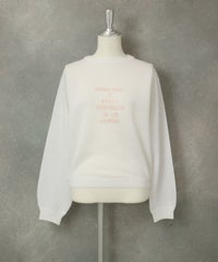 スパンコール刺繍ニット（ホワイト）