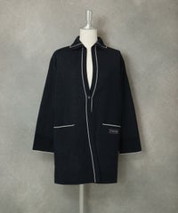 襟付きコットンカーディガン（ネイビー）