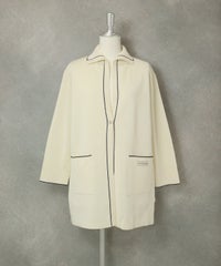 襟付きコットンカーディガン（ホワイト）