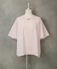 UV冷感フレア袖プルオーバー(ピンク)