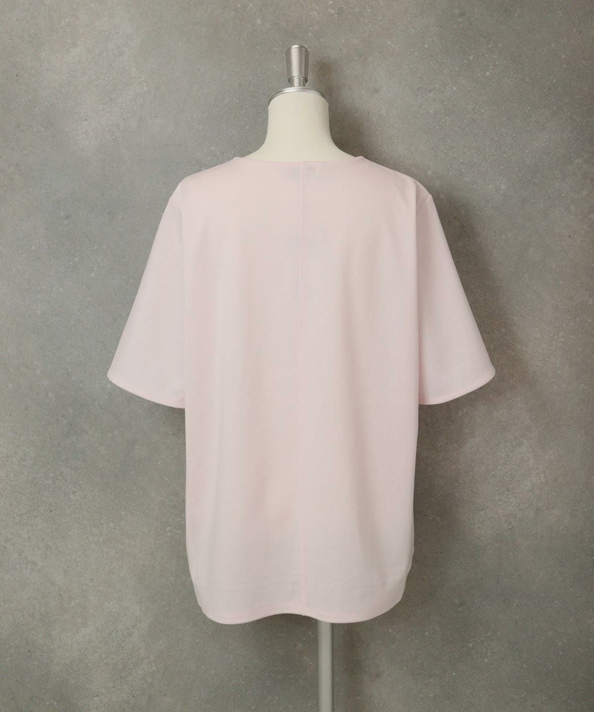 UV冷感フレア袖プルオーバー(ピンク)後ろ