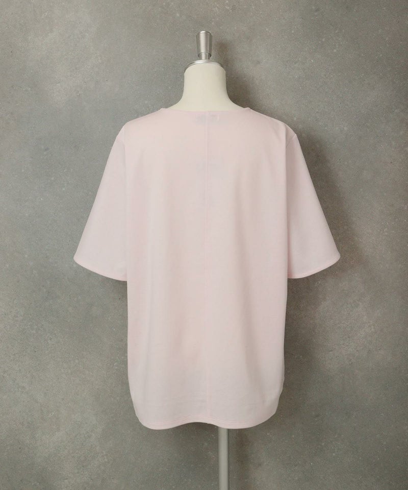 UV冷感フレア袖プルオーバー(ピンク)後ろ