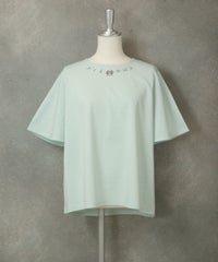 UV冷感フレア袖プルオーバー(ライトグリーン)