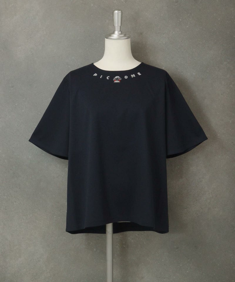 UV冷感フレア袖プルオーバー(ネイビー)