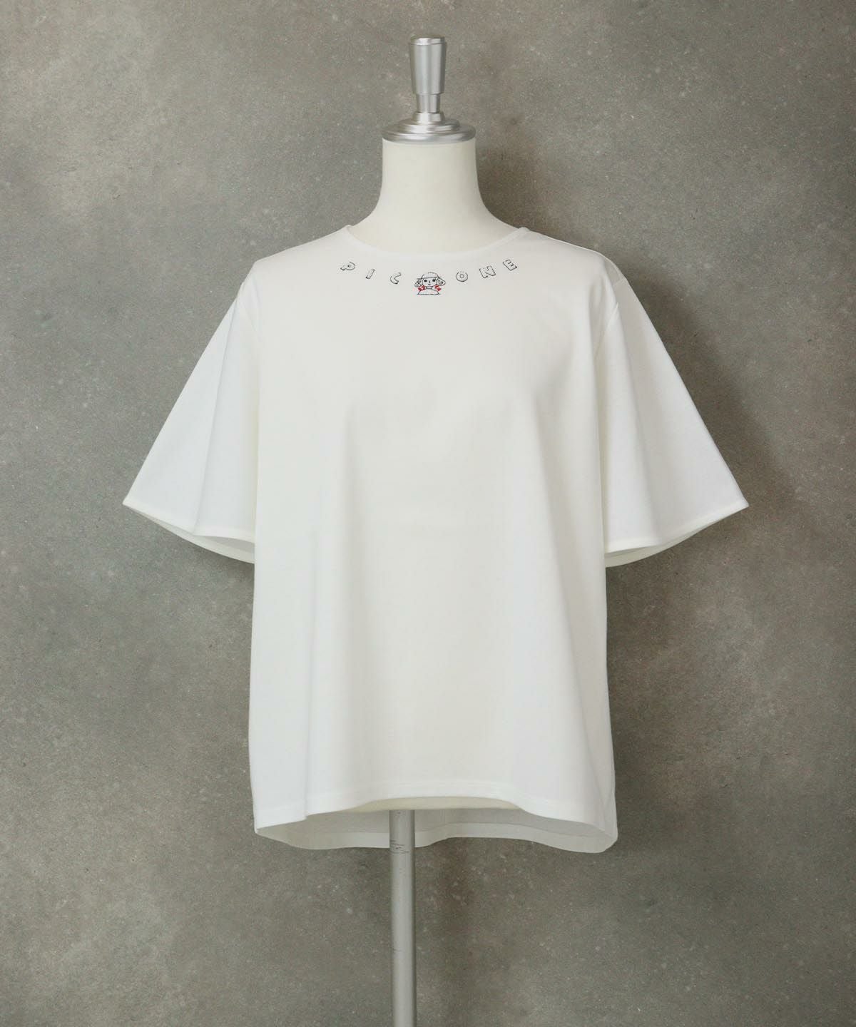 UV冷感フレア袖プルオーバー(ホワイト)