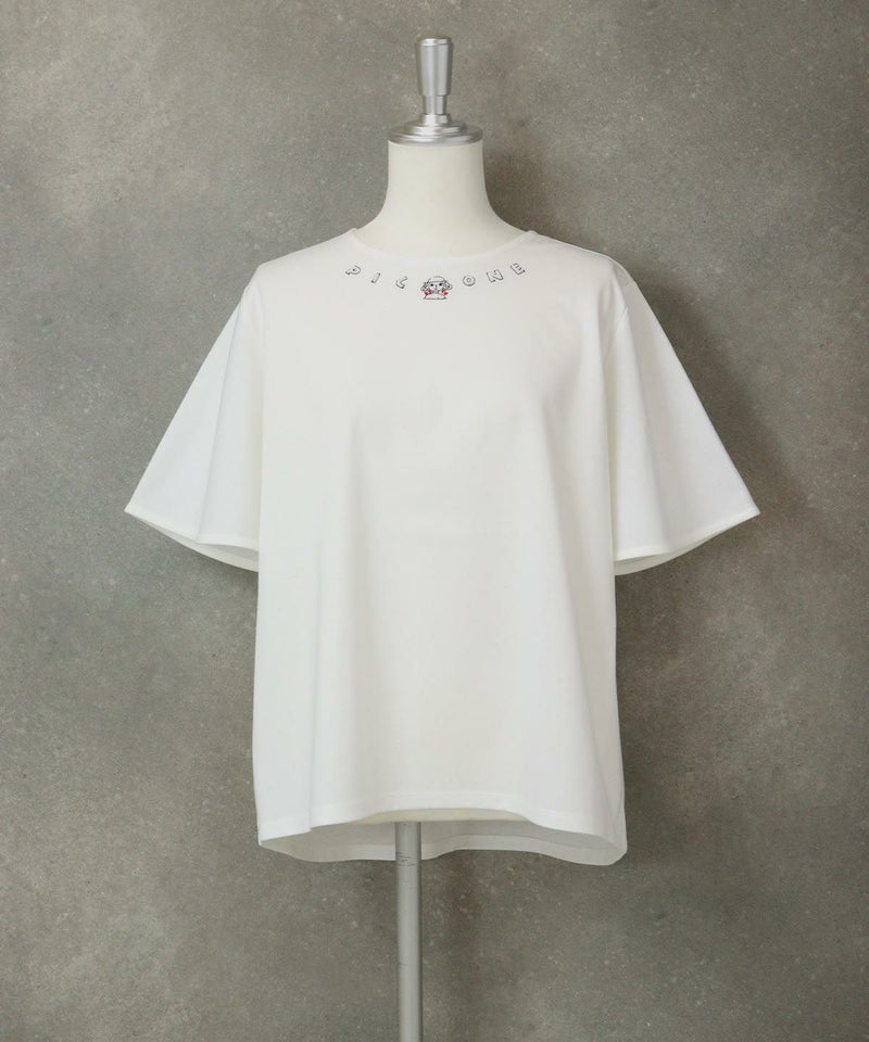 UV冷感フレア袖プルオーバー(ホワイト)