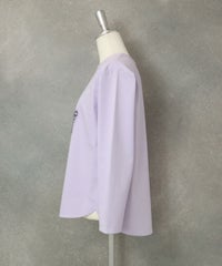 UV冷感ポンチ長袖プルオーバー横（ライトパープル）