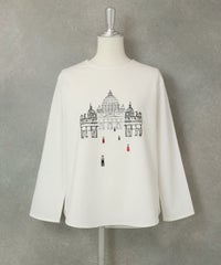 UV冷感ポンチ長袖プルオーバー（ホワイト）